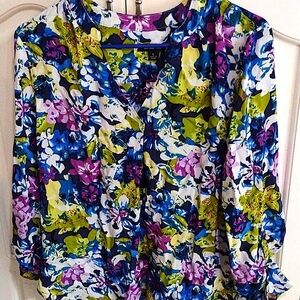 Karissa & Me floral tunic top Large